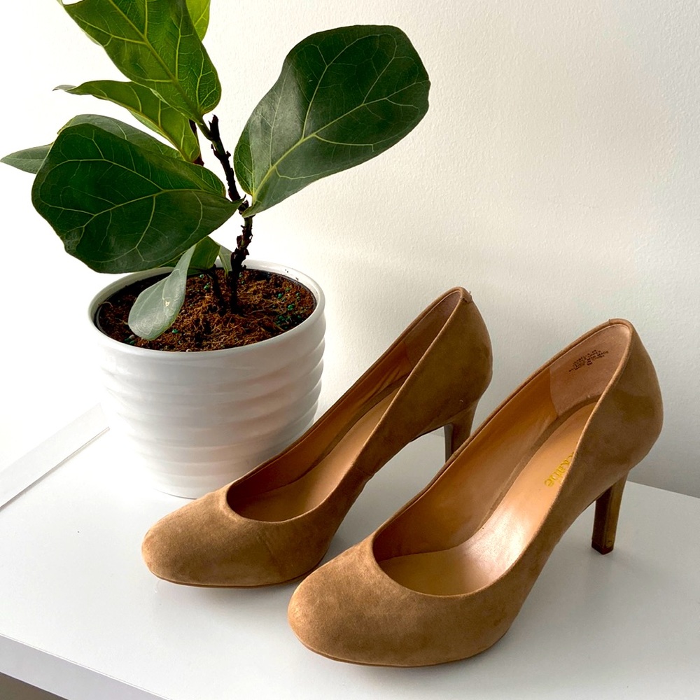 New Sand Suede Heels